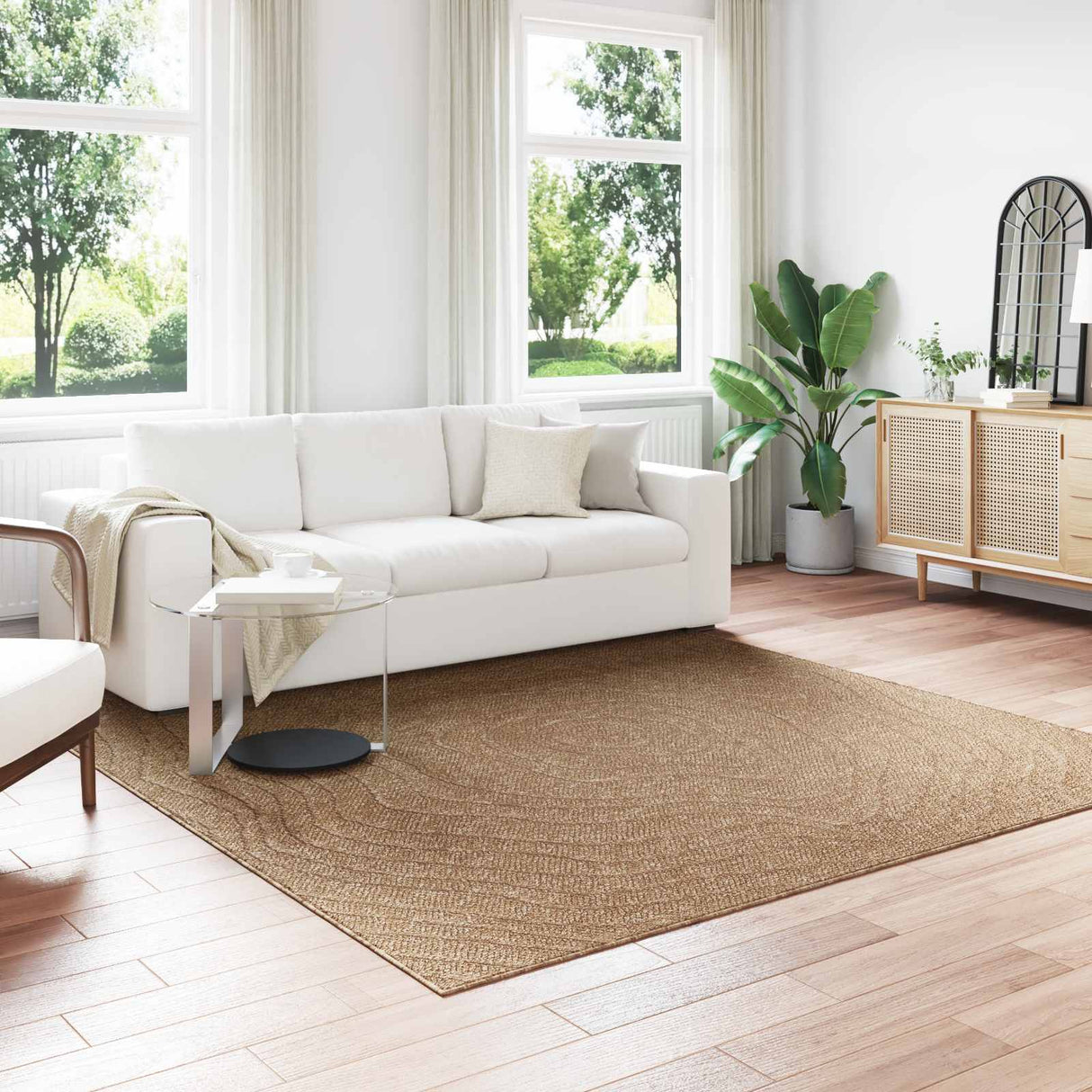 vidaXL Vloerkleden Rechthoekig AGIRA Naturel 150 x 80 cm Polyester