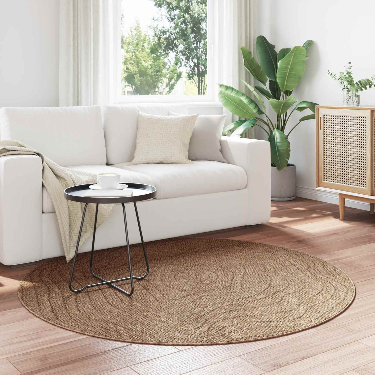 vidaXL Vloerkleden Rechthoekig AGIRA Naturel 150 x 80 cm Polyester