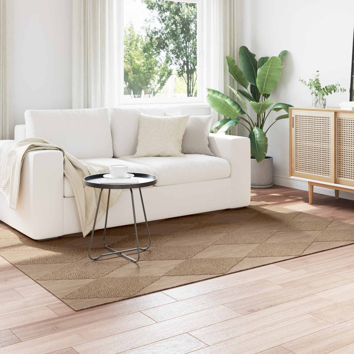 vidaXL Vloerkleden Rechthoekig AGIRA Naturel 150 x 80 cm Polyester
