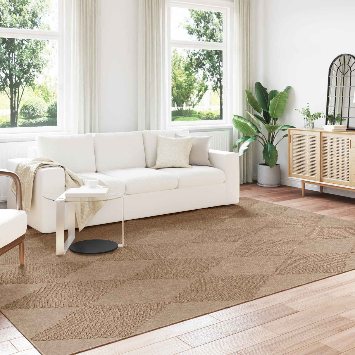 vidaXL Vloerkleden Rechthoekig AGIRA Naturel 150 x 80 cm Polyester