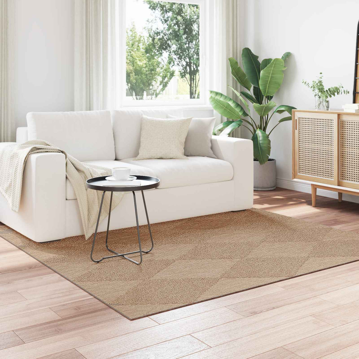 vidaXL Vloerkleden Rechthoekig AGIRA Naturel 150 x 80 cm Polyester