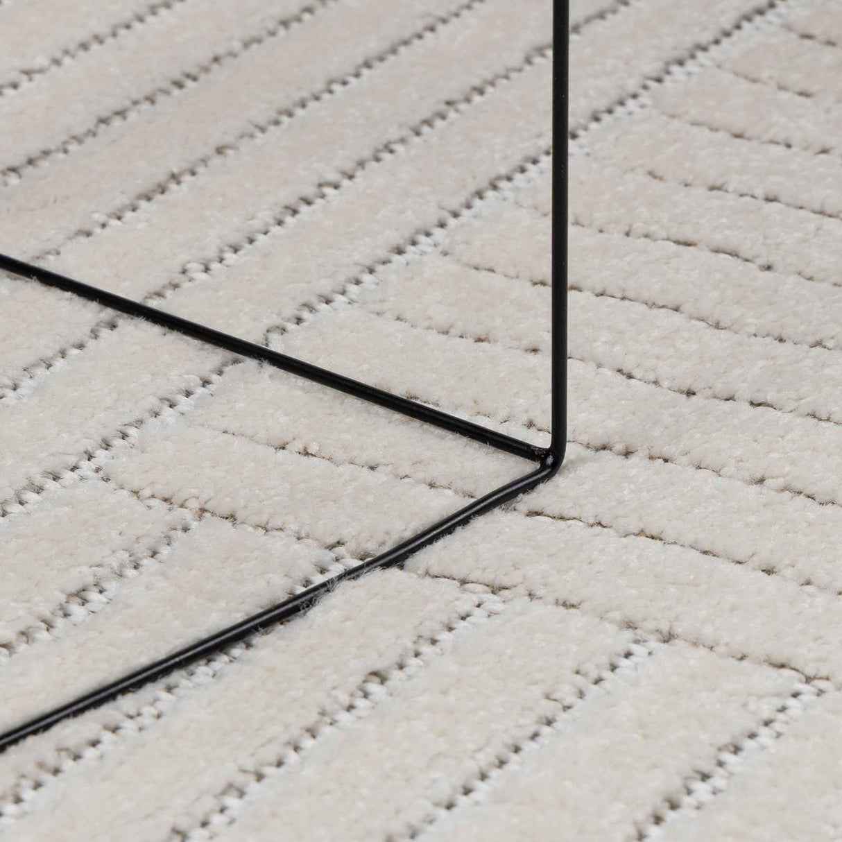 vidaXL Vloerkleden Rechthoekig PALMERAS Crème 150 x 80 cm Polyester