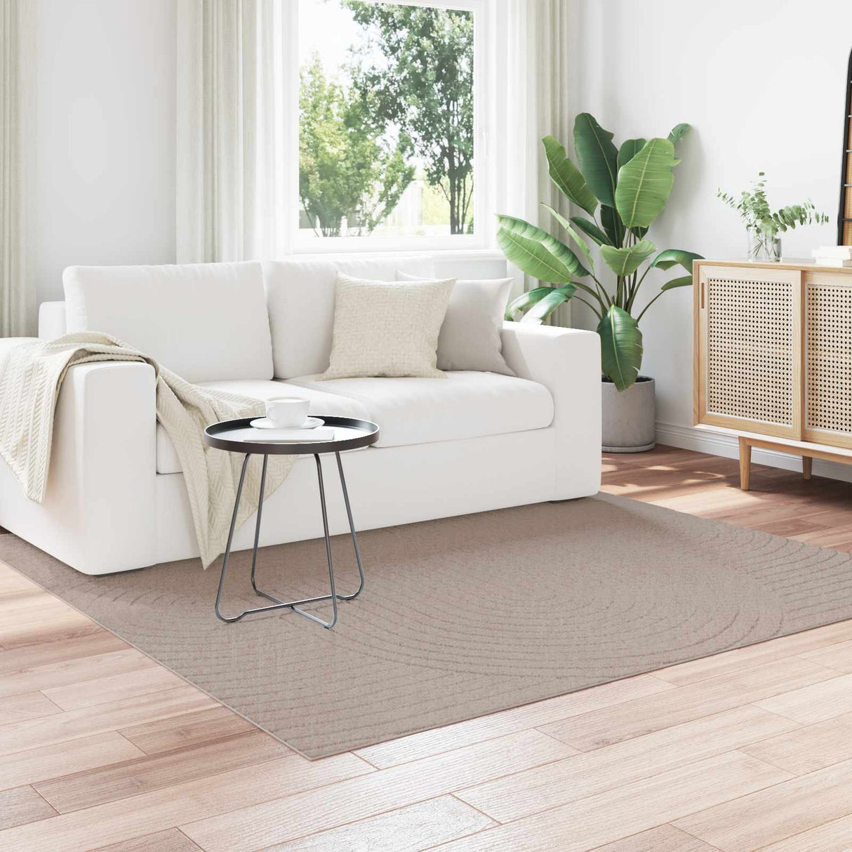 vidaXL Vloerkleden Rechthoekig PALMERAS Crème 150 x 80 cm Polyester