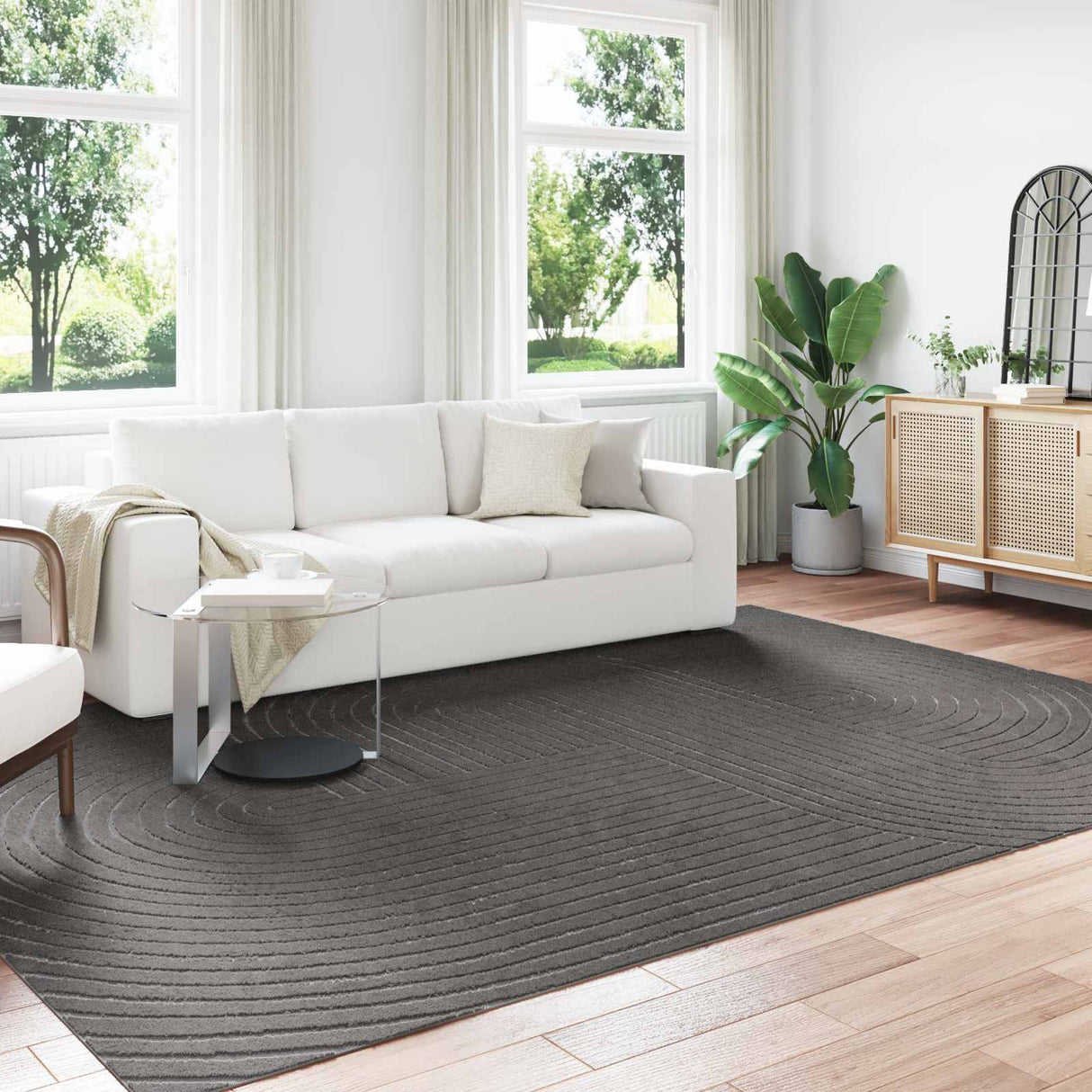 vidaXL Vloerkleden Rechthoekig PALMERAS Crème 150 x 80 cm Polyester