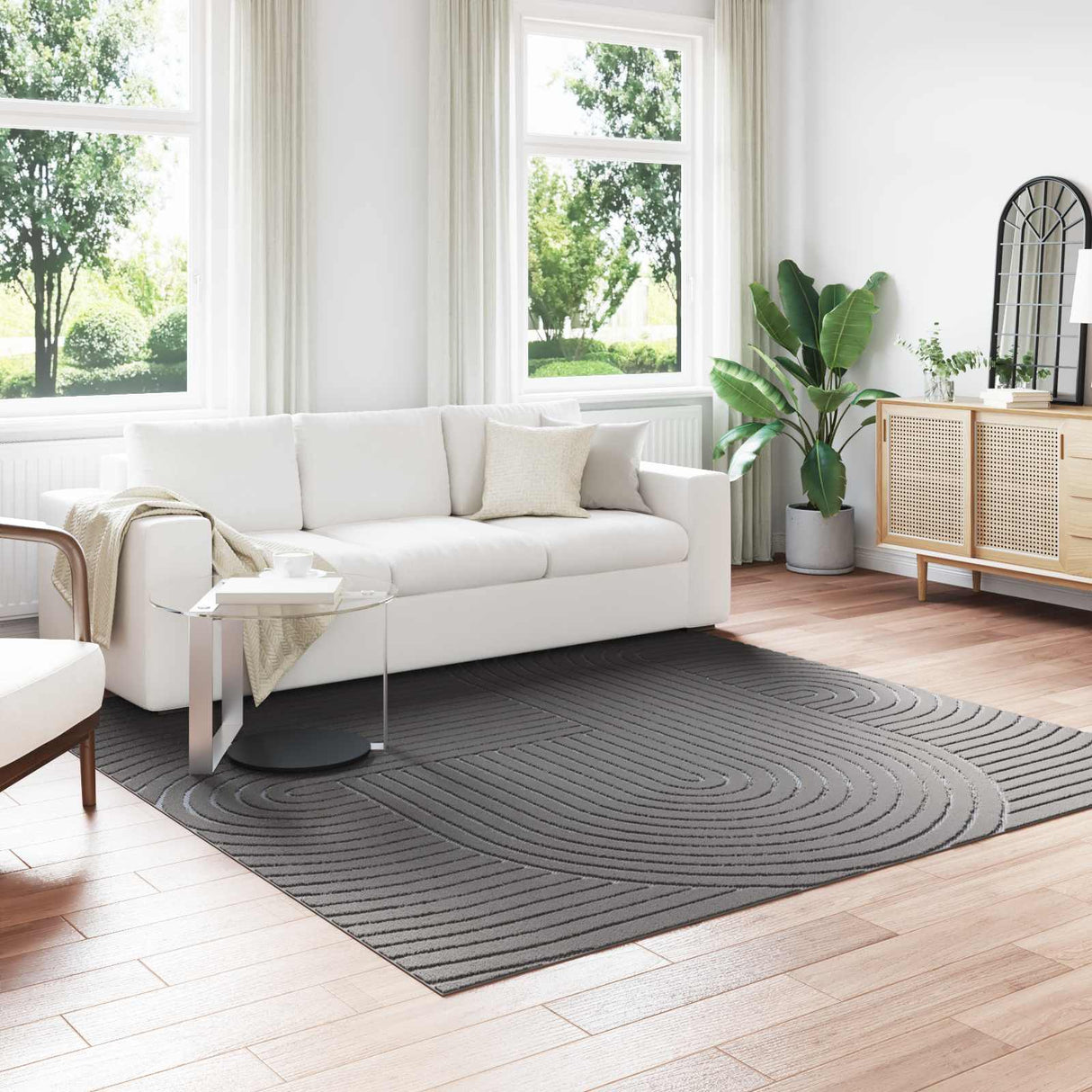 vidaXL Vloerkleden Rechthoekig PALMERAS Crème 150 x 80 cm Polyester