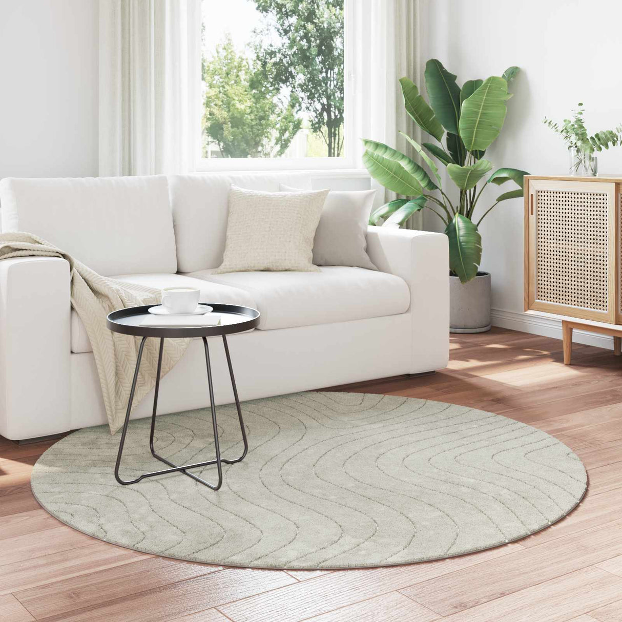 vidaXL Vloerkleden Rechthoekig PALMERAS Crème 150 x 80 cm Polyester