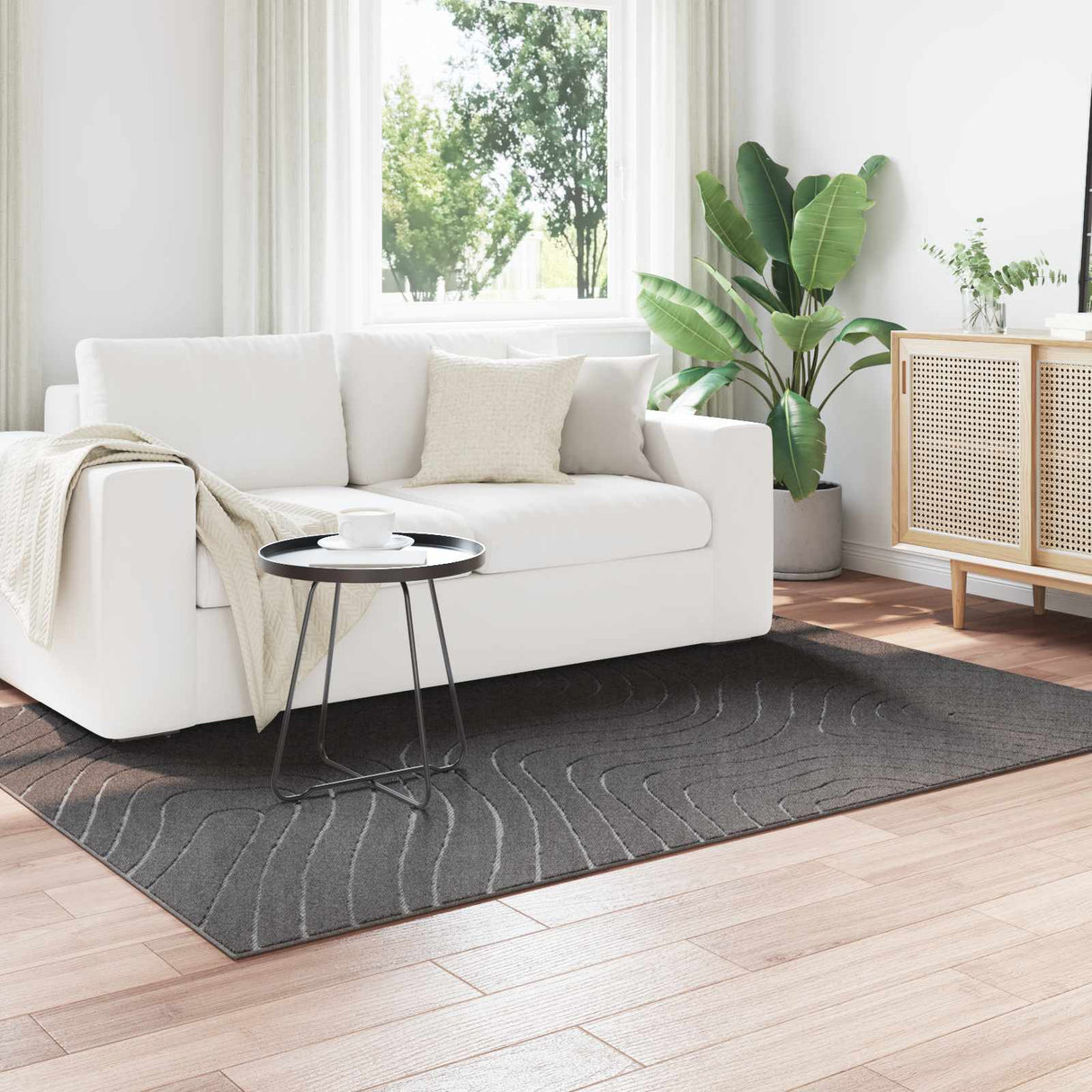 vidaXL Vloerkleden Rechthoekig PALMERAS Crème 150 x 80 cm Polyester