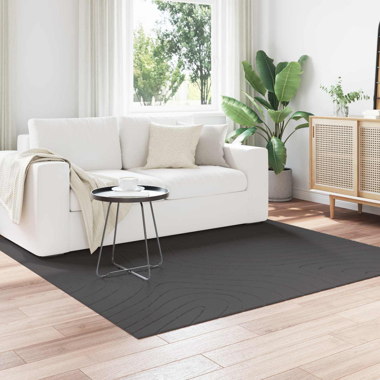 vidaXL Vloerkleden Rechthoekig PALMERAS Crème 150 x 80 cm Polyester