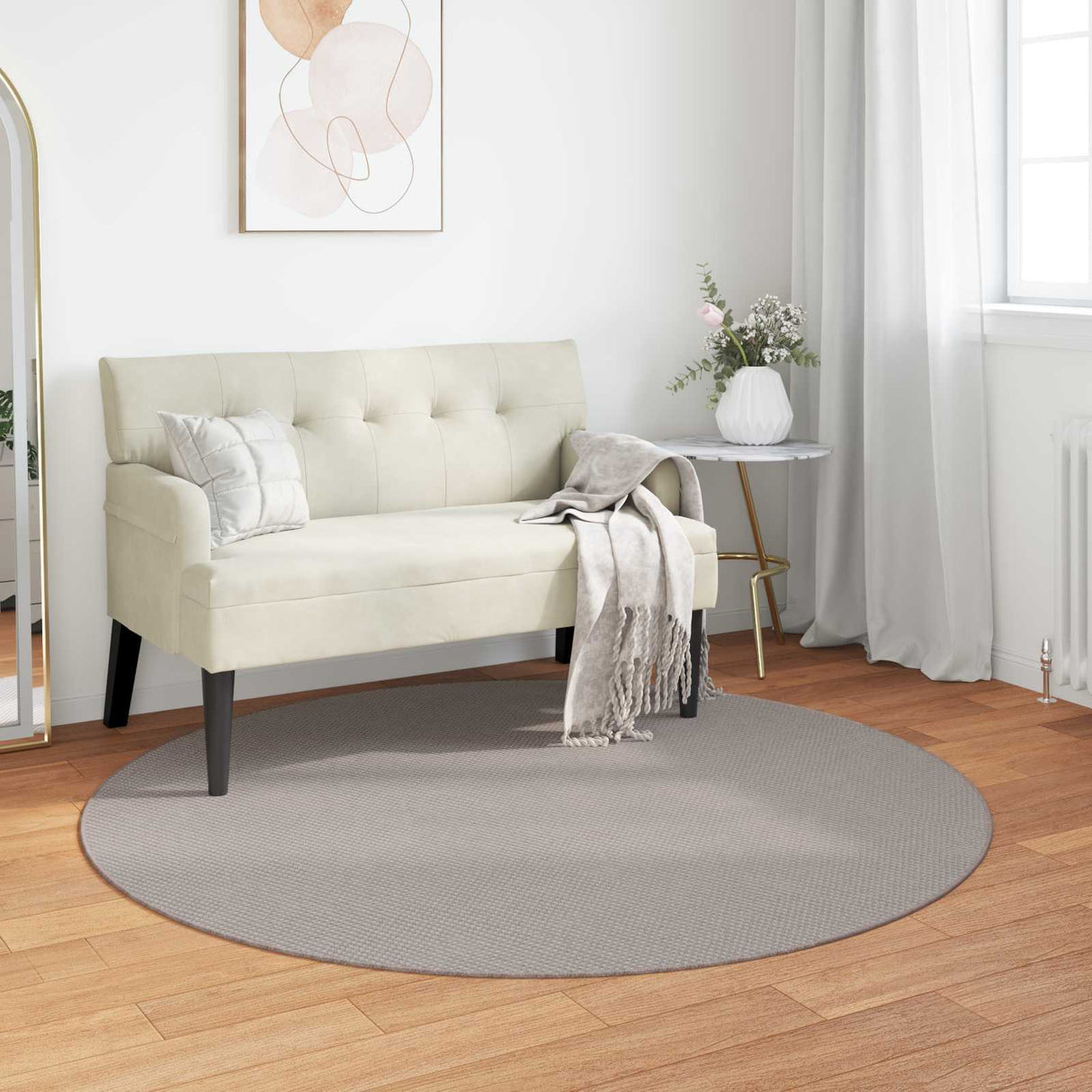 vidaXL Vloerkleden Rechthoekig LUGO Crème 150 x 80 cm Polyester