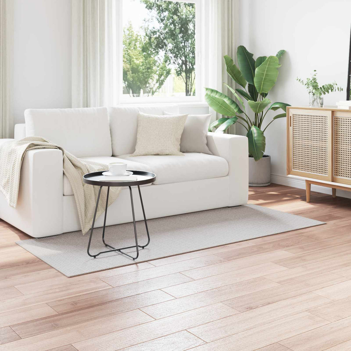 vidaXL Vloerkleden Rechthoekig LUGO Crème 150 x 80 cm Polyester