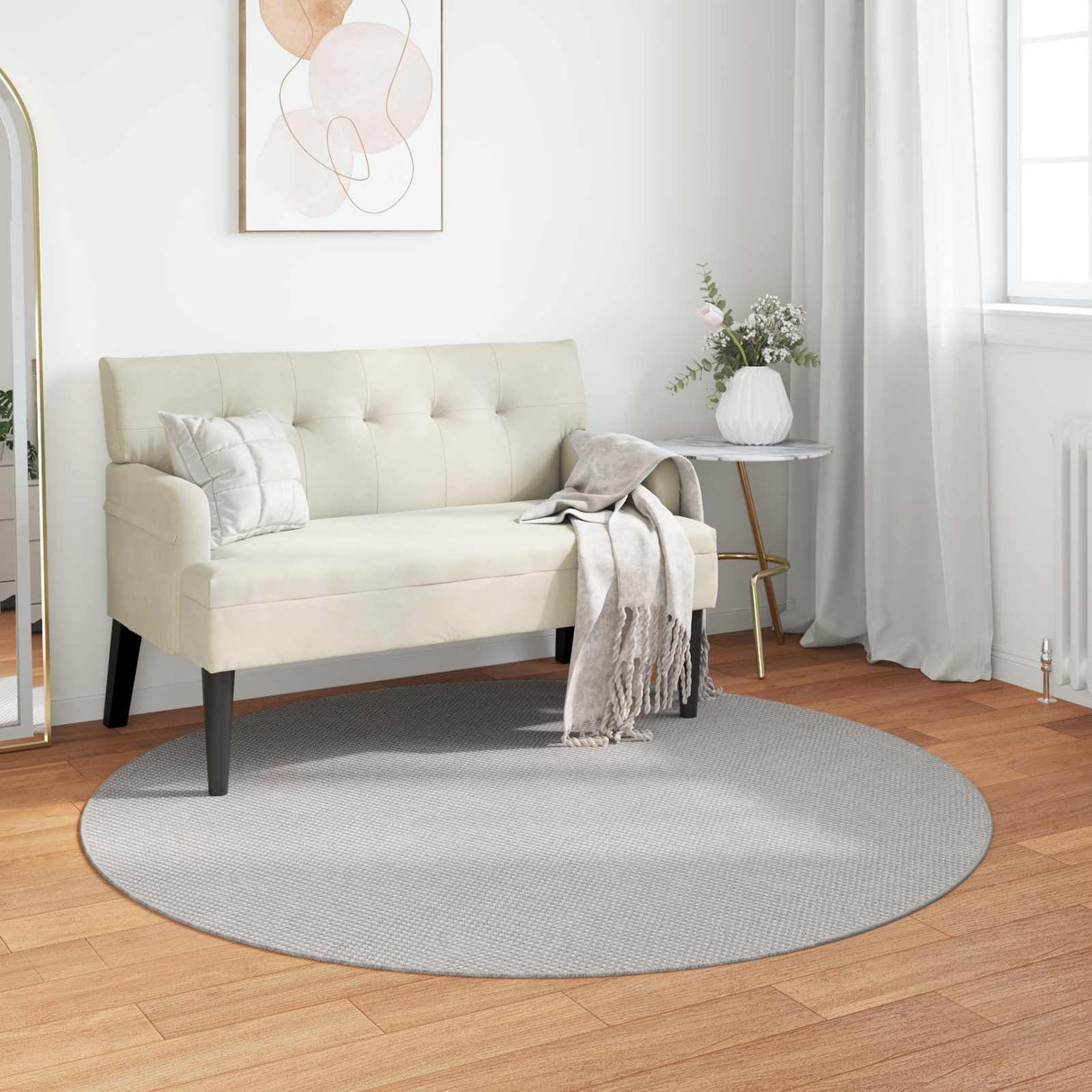 vidaXL Vloerkleden Rechthoekig LUGO Crème 150 x 80 cm Polyester