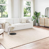 vidaXL Vloerkleden Rechthoekig SIROLO Crème 150 x 80 cm Polyester