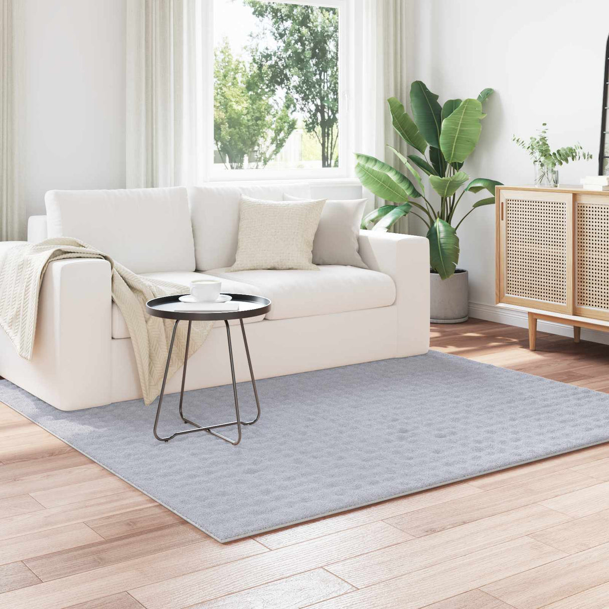 vidaXL Vloerkleden Rechthoekig SIROLO Crème 150 x 80 cm Polyester