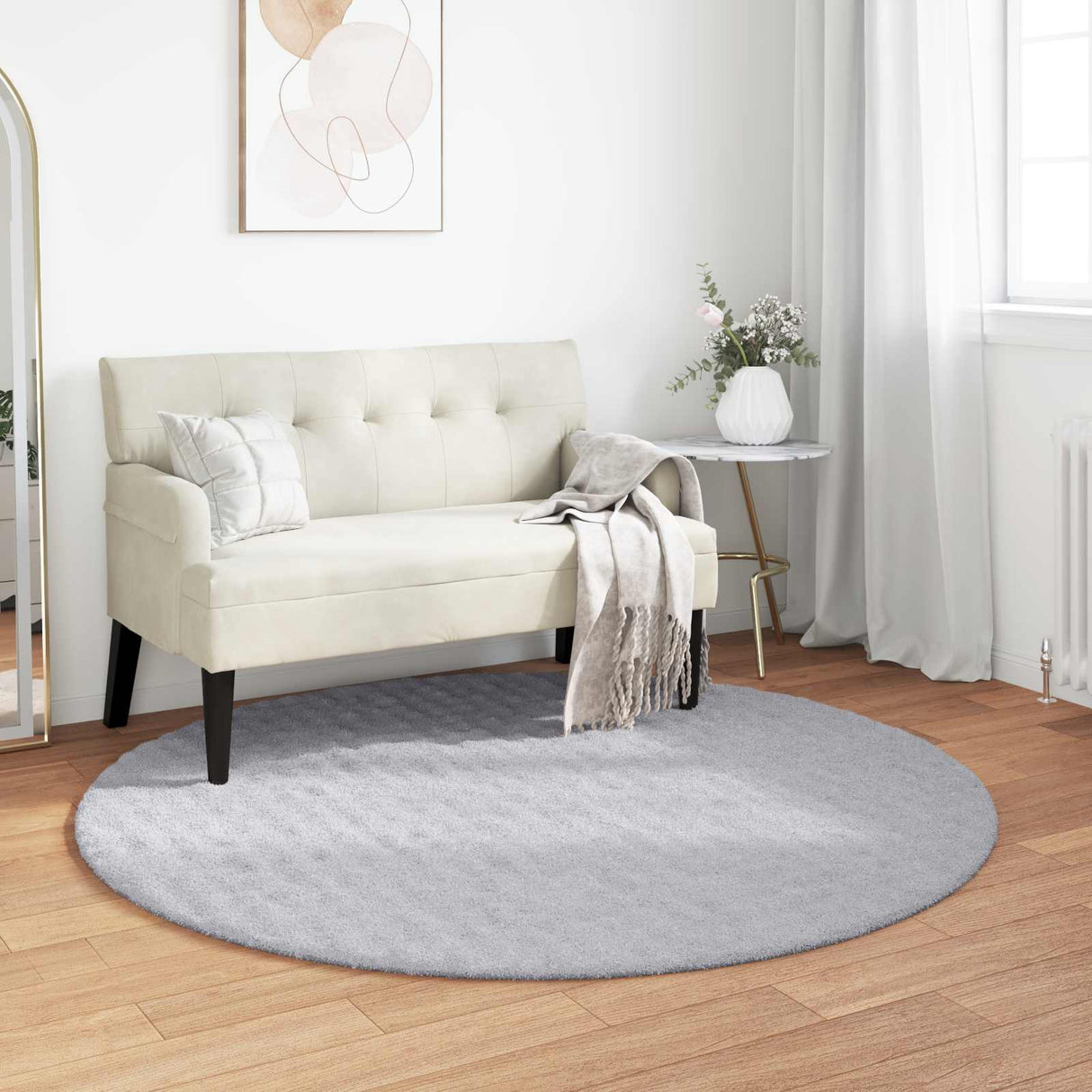 vidaXL Vloerkleden Rechthoekig SIROLO Crème 150 x 80 cm Polyester
