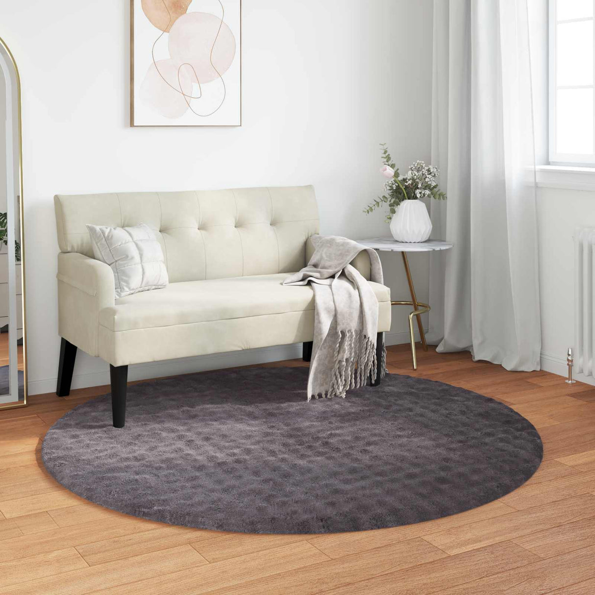vidaXL Vloerkleden Rechthoekig SIROLO Crème 150 x 80 cm Polyester