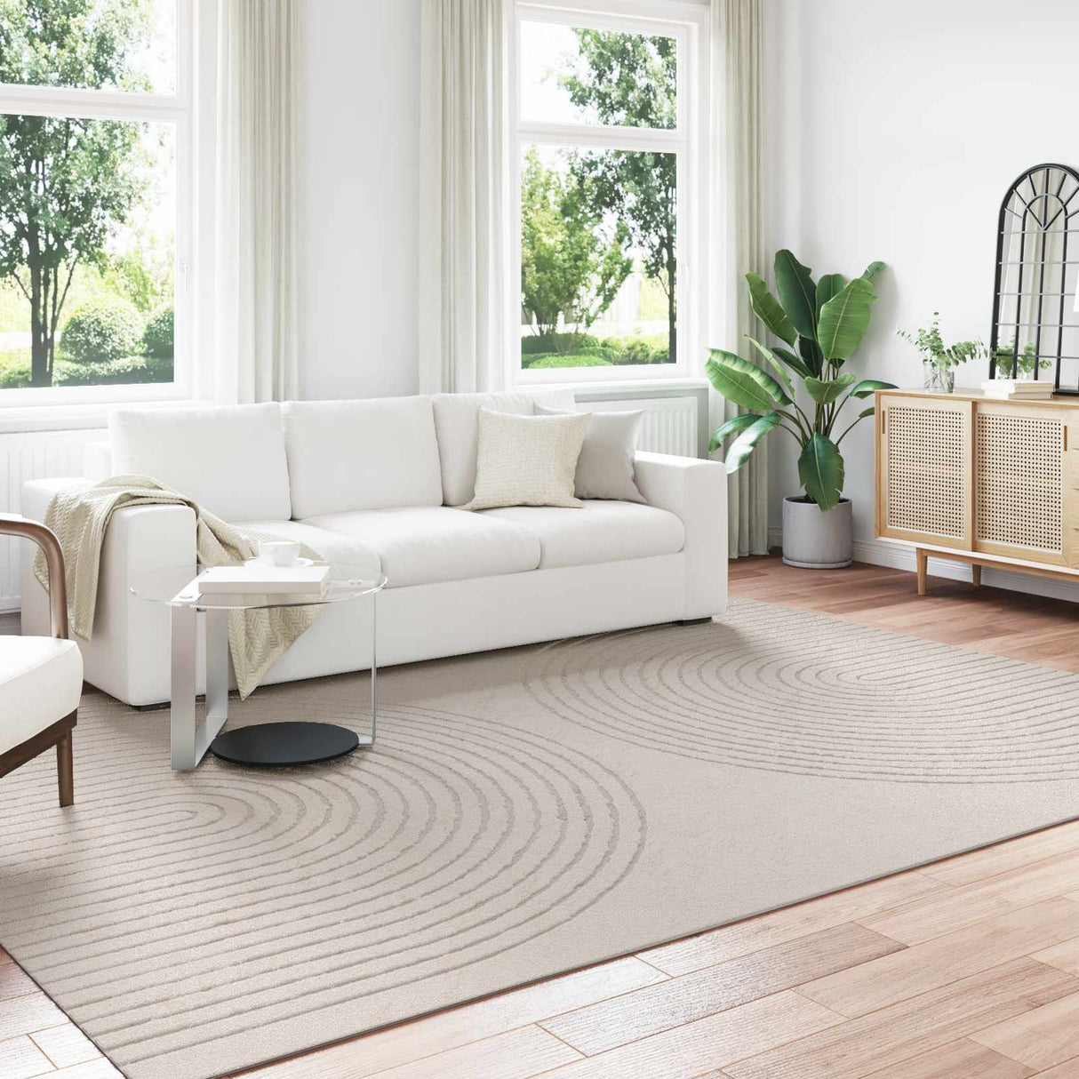 vidaXL Vloerkleden Rechthoekig GALATI Crème 150 x 80 cm Polyester