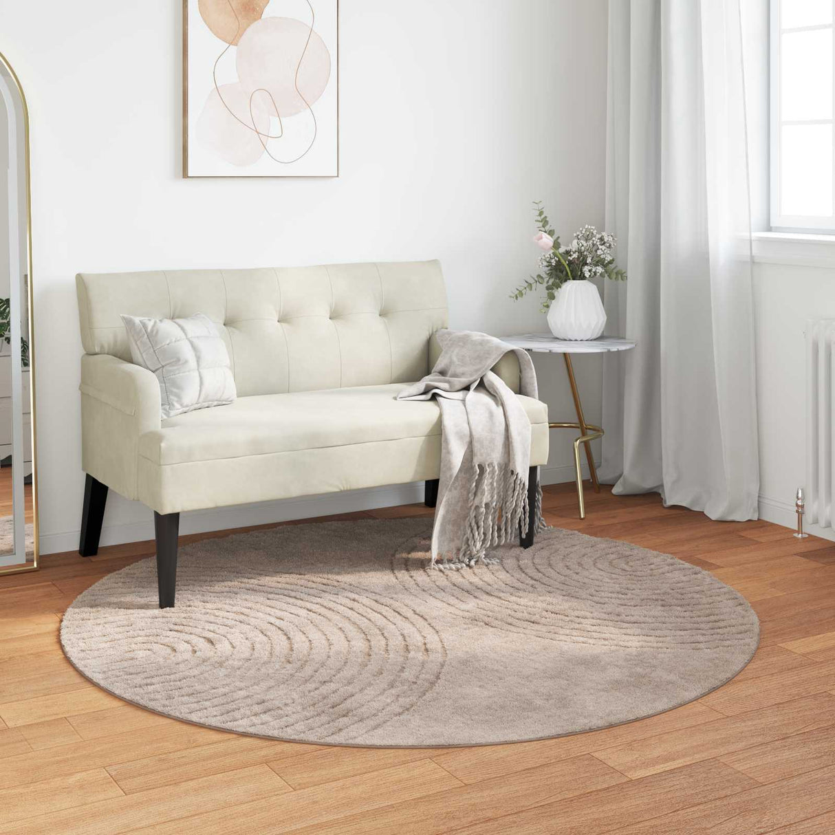 vidaXL Vloerkleden Rechthoekig GALATI Crème 150 x 80 cm Polyester