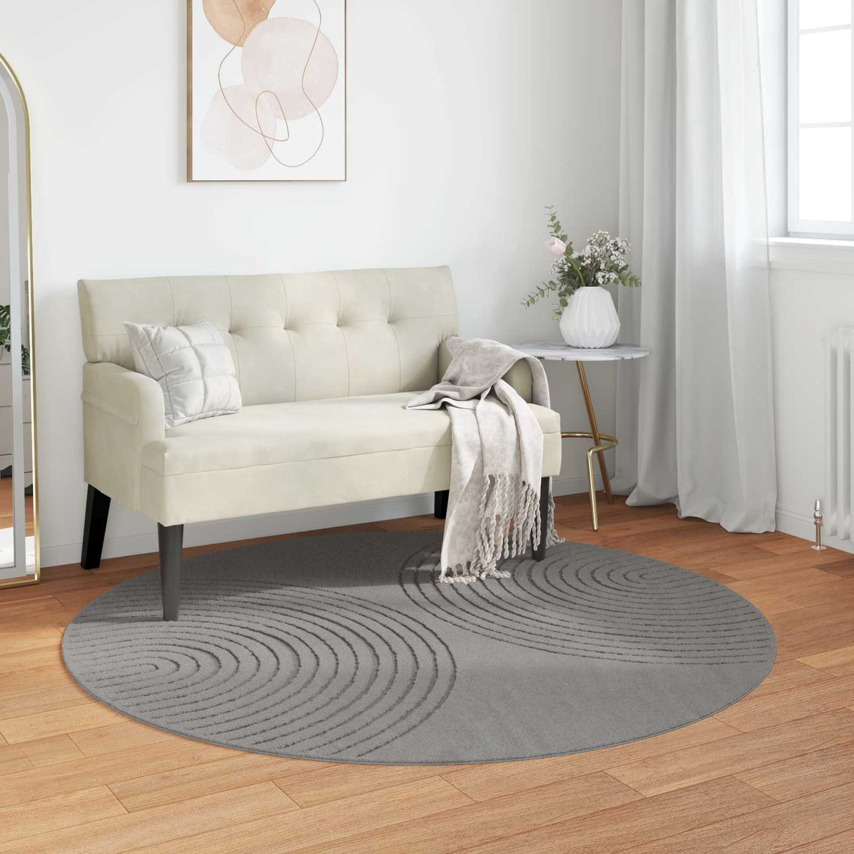 vidaXL Vloerkleden Rechthoekig GALATI Crème 150 x 80 cm Polyester