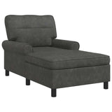 vidaXL Chaise Lounge met kussen Zwart 91 x 157 x 91 cm Kunstleer