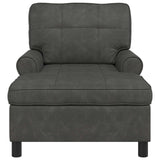 vidaXL Chaise Lounge met kussen Zwart 91 x 157 x 91 cm Kunstleer