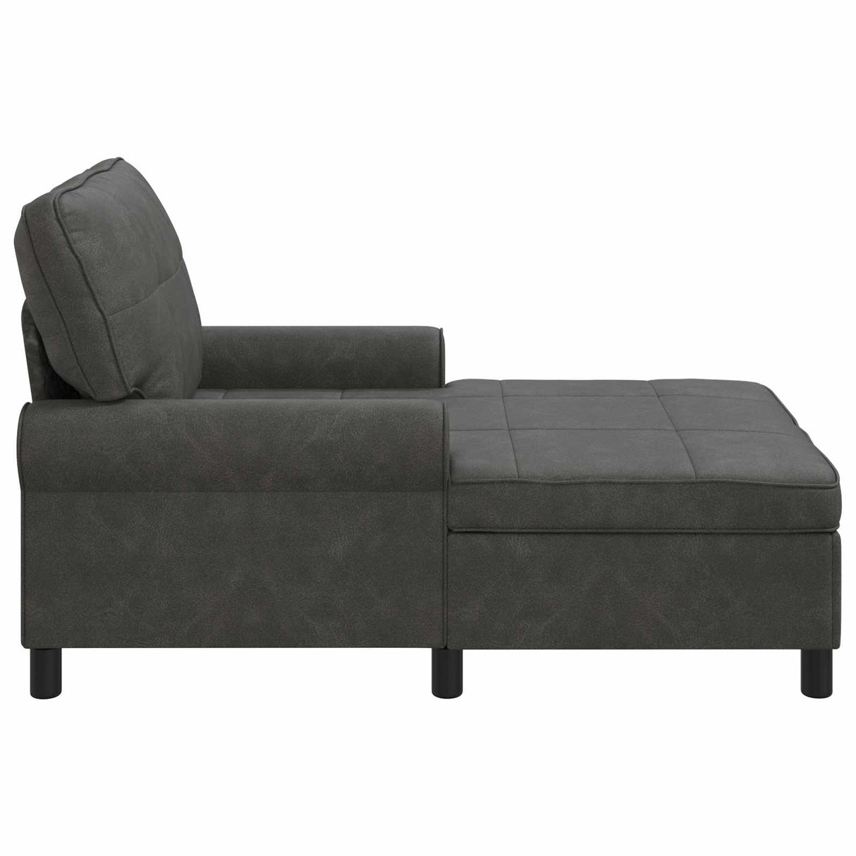 vidaXL Chaise Lounge met kussen Zwart 91 x 157 x 91 cm Kunstleer