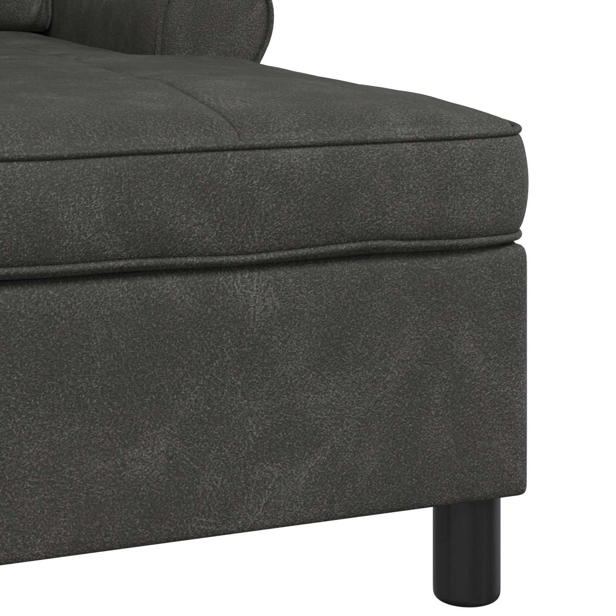 vidaXL Chaise Lounge met kussen Zwart 91 x 157 x 91 cm Kunstleer