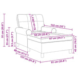 vidaXL Chaise Lounge met kussen Blauw 91 x 157 x 91 cm Fluweel
