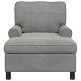 vidaXL Chaise Lounge met kussen Blauw 91 x 157 x 91 cm Fluweel