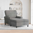 vidaXL Chaise Lounge met kussen Blauw 91 x 157 x 91 cm Fluweel