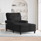 vidaXL Chaise Lounge met kussen Blauw 91 x 157 x 91 cm Fluweel