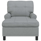 vidaXL Chaise Lounge met kussen Lichtgrijs 91 x 157 x 91 cm Stof