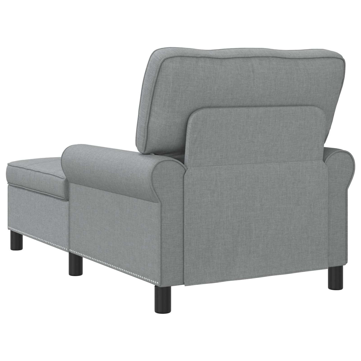 vidaXL Chaise Lounge met kussen Lichtgrijs 91 x 157 x 91 cm Stof