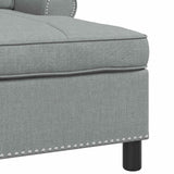 vidaXL Chaise Lounge met kussen Lichtgrijs 91 x 157 x 91 cm Stof