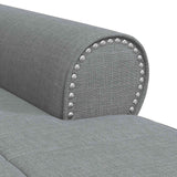 vidaXL Chaise Lounge met kussen Lichtgrijs 91 x 157 x 91 cm Stof