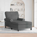 vidaXL Chaise Lounge met kussen Lichtgrijs 91 x 157 x 91 cm Stof