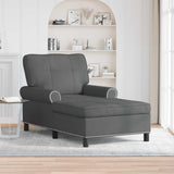 vidaXL Chaise Lounge met kussen Lichtgrijs 91 x 157 x 91 cm Stof
