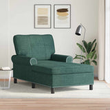 vidaXL Chaise Lounge met kussen Lichtgrijs 91 x 157 x 91 cm Stof