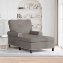 vidaXL Chaise Lounge met kussen Lichtgrijs 91 x 157 x 91 cm Stof