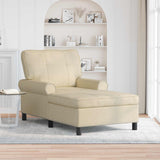 vidaXL Chaise Lounge met kussen Lichtgrijs 91 x 157 x 91 cm Stof