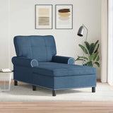 vidaXL Chaise Lounge met kussen Lichtgrijs 91 x 157 x 91 cm Stof