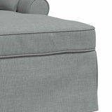 vidaXL Chaise Lounge with Skirt and Cushion 3 pcs Light Grey Fabric