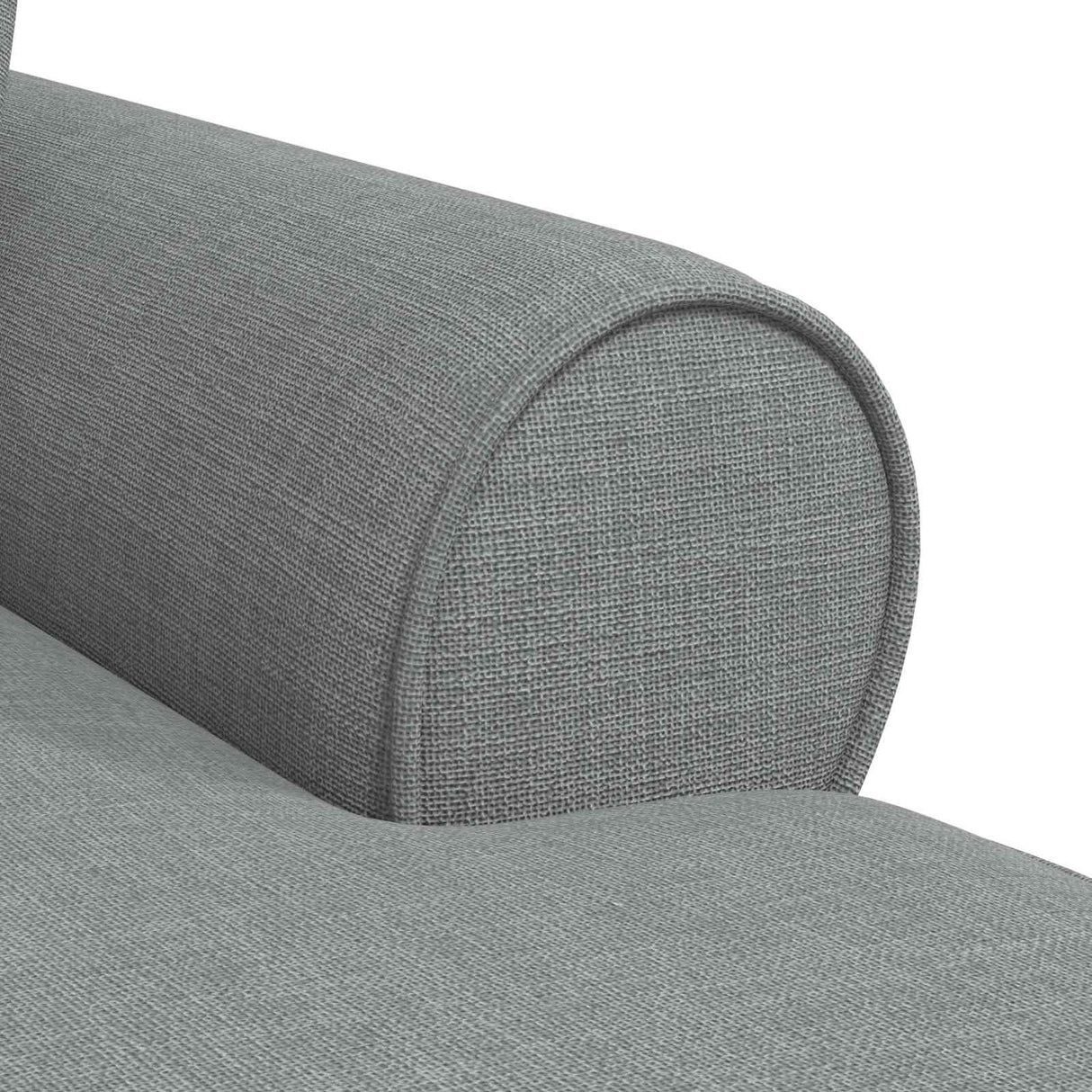 vidaXL Chaise Lounge with Skirt and Cushion 3 pcs Light Grey Fabric