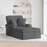 vidaXL Chaise Lounge with Skirt and Cushion 3 pcs Light Grey Fabric