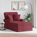 vidaXL Chaise Lounge with Skirt and Cushion 3 pcs Light Grey Fabric