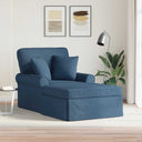 vidaXL Chaise Lounge with Skirt and Cushion 3 pcs Light Grey Fabric
