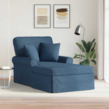 vidaXL Chaise Lounge with Skirt and Cushion 3 pcs Light Grey Fabric