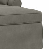 vidaXL Chaise Lounge with Skirt with Cushion 3 pcs Light Grey Corduroy Fabric