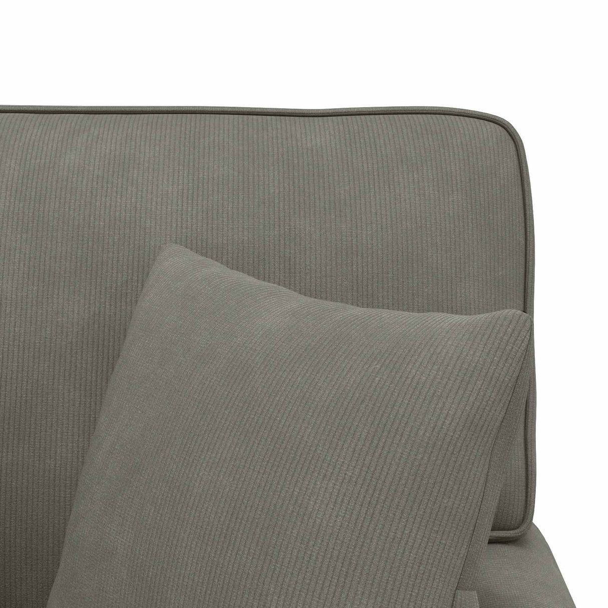 vidaXL Chaise Lounge with Skirt with Cushion 3 pcs Light Grey Corduroy Fabric