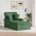 vidaXL Chaise Lounge with Skirt with Cushion 3 pcs Light Grey Corduroy Fabric