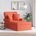 vidaXL Chaise Lounge with Skirt with Cushion 3 pcs Light Grey Corduroy Fabric